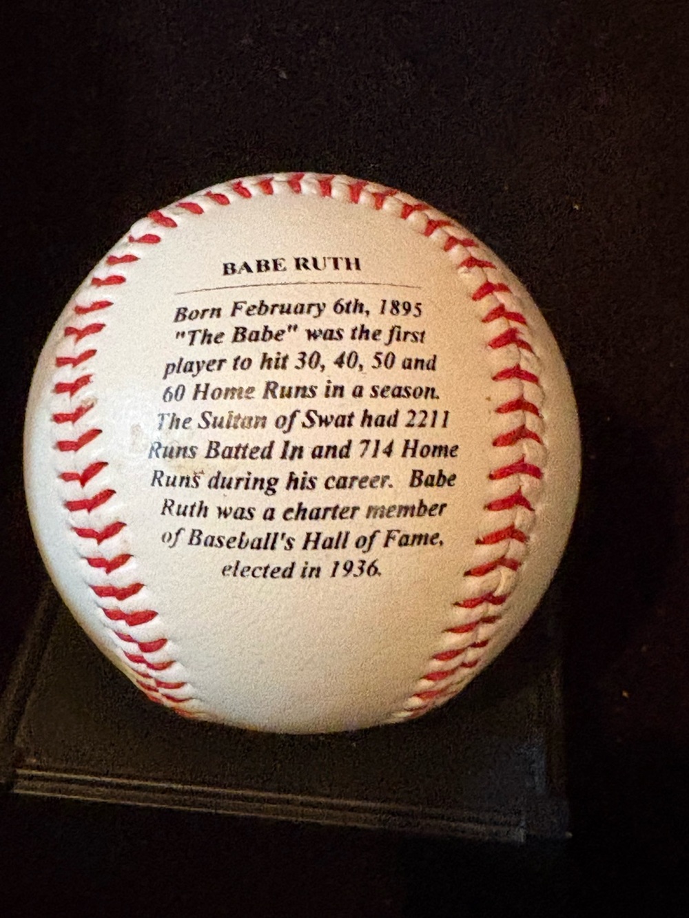 Babe Ruth Commemorative Baseball - Picture 4 of 4